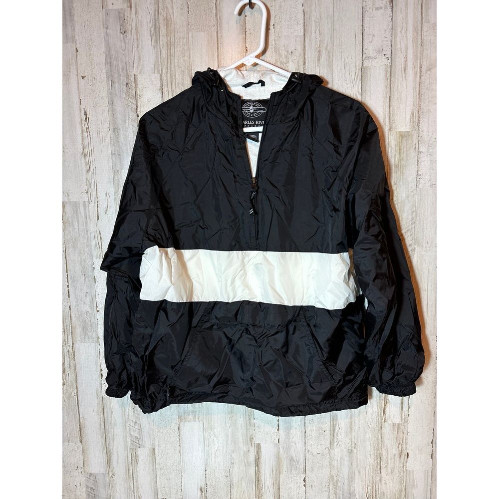Womens black and white Charles River Lined Jacket‎ XSmall